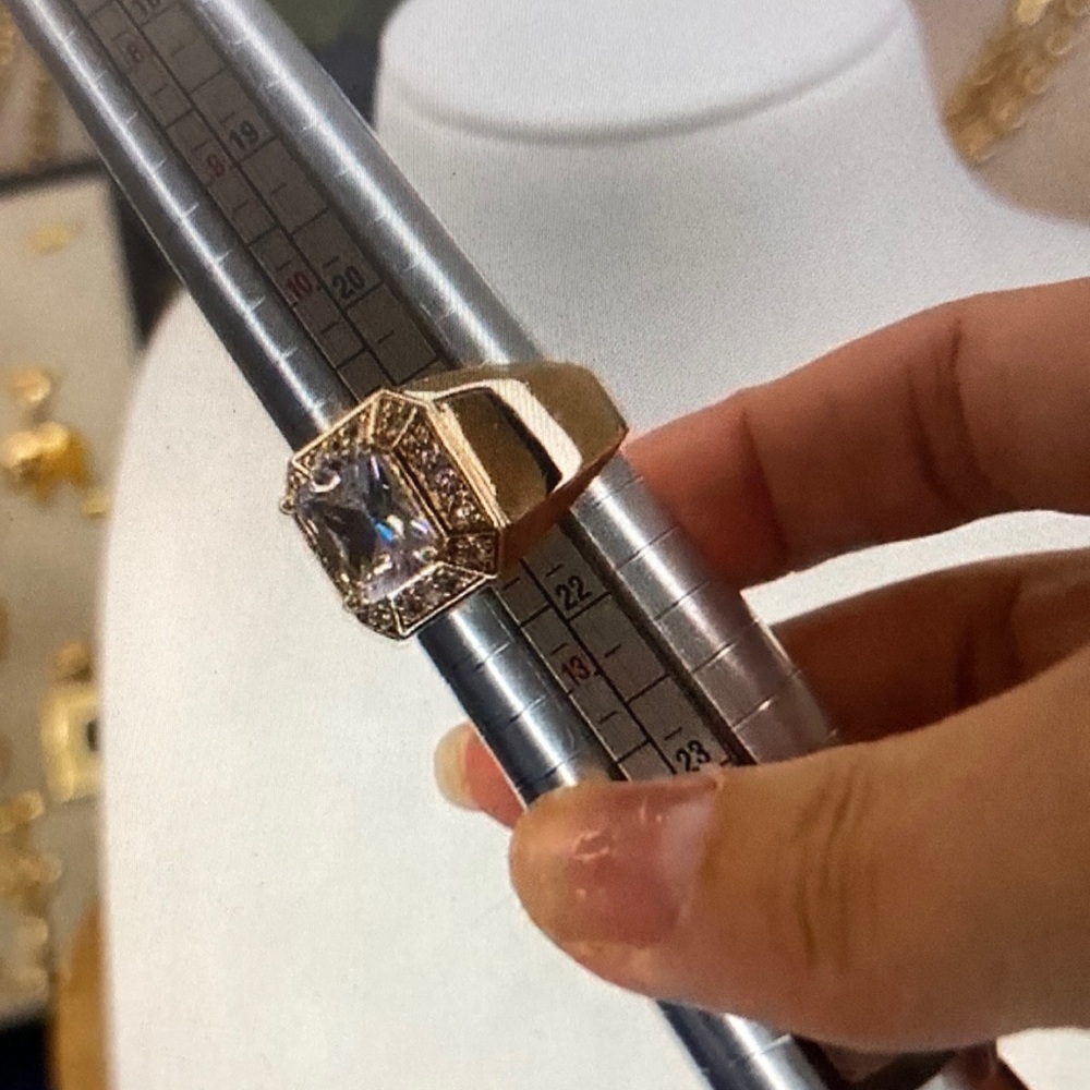 Gold Ring 14KT gold filled AAA CZ with Clear Gemstone